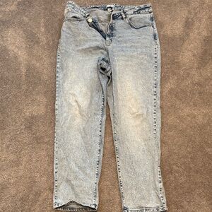 Ava & Viv High Rise 90s Straight Jeans - Light Blue